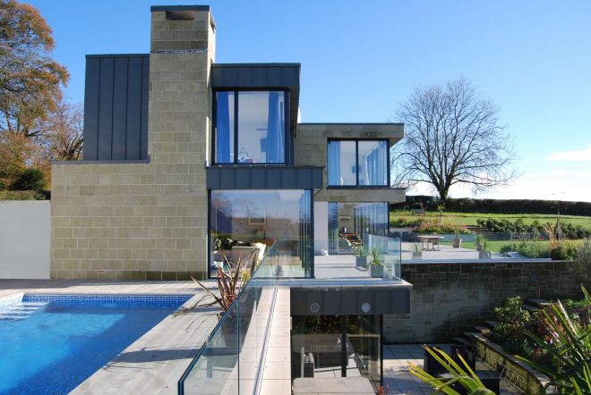 Contemporary house with stone, Dorset, Baxter Green Architects