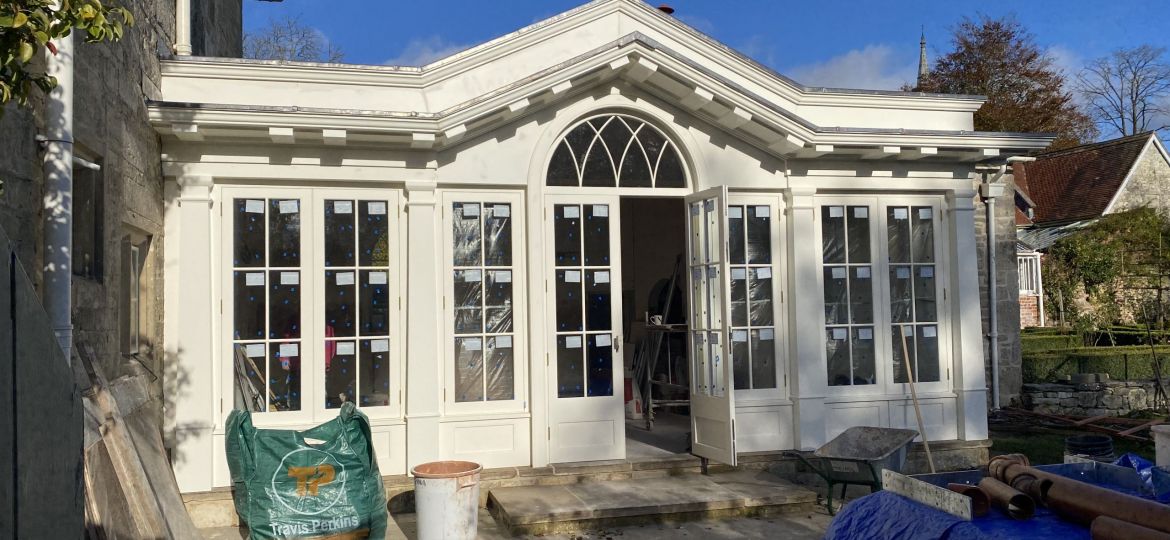 Orangery on a listed building