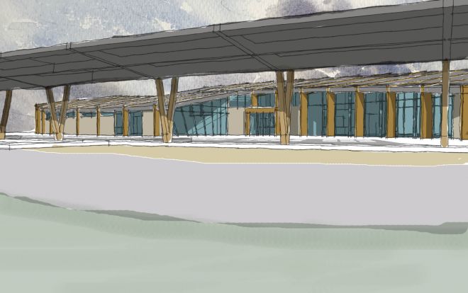 conceptual sketch chicklade service station from A303