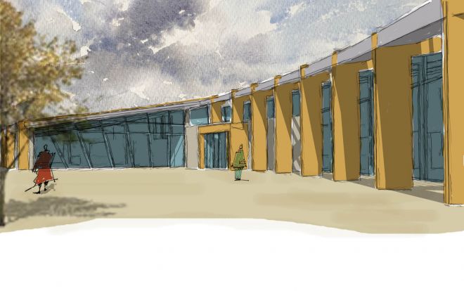 conceptual sketch chicklade service station